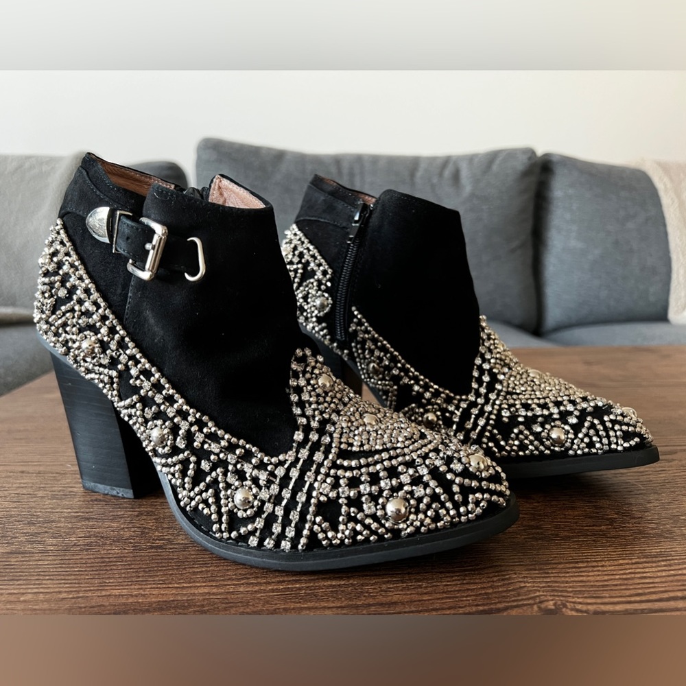 Jeffrey Campbell x Free People Beaded Bejeweled Boots